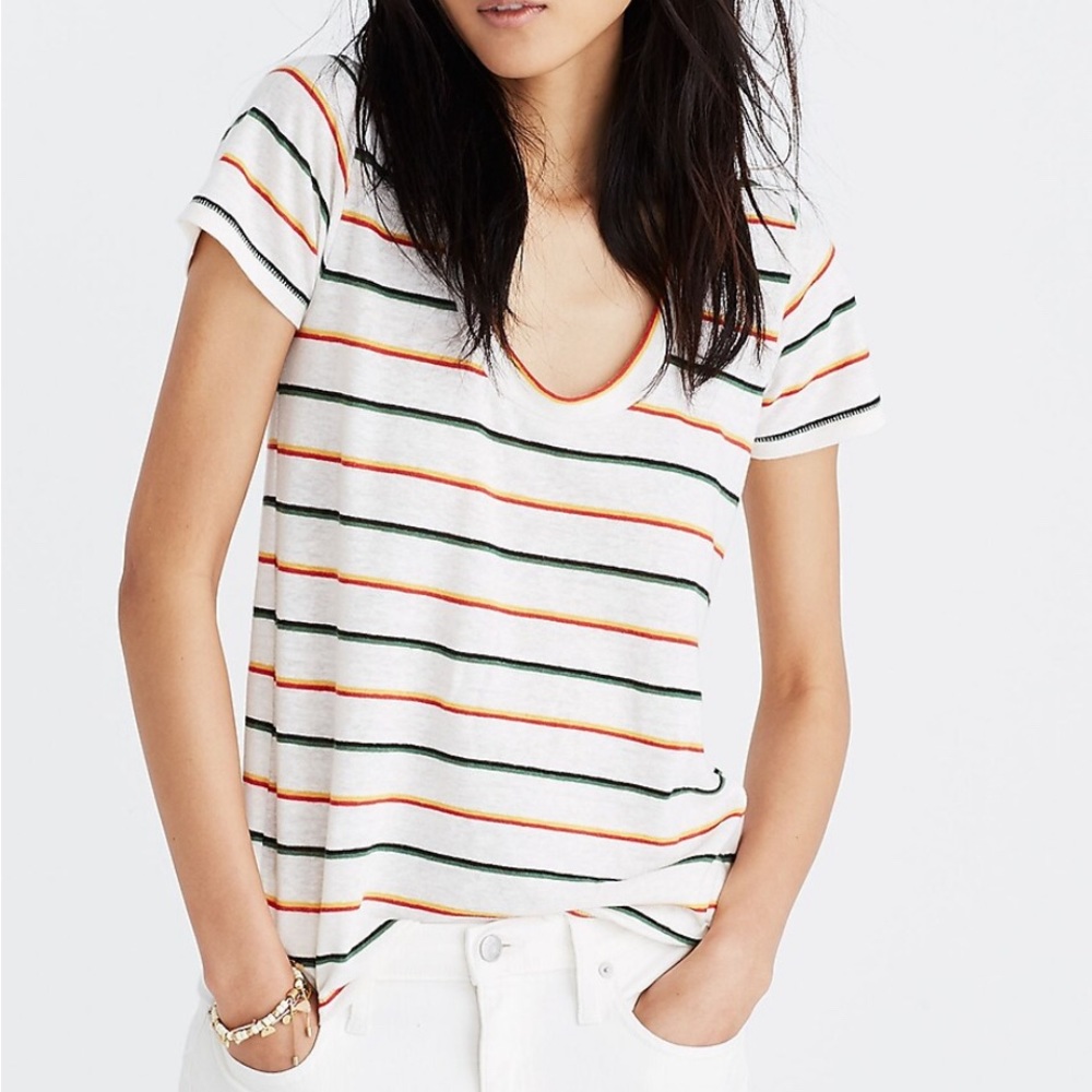 Madewell City Tee in Walcott Stripe, Large